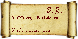 Diószegi Richárd névjegykártya